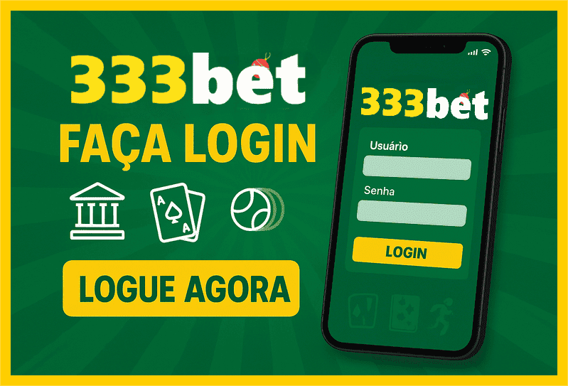 Imagem destacando login seguro na 333BET para novos usuários